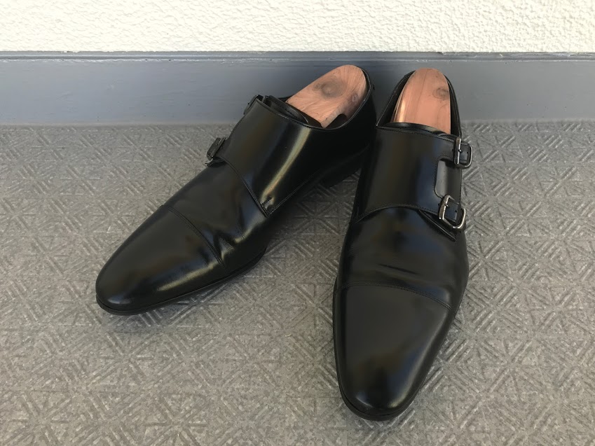 美品】REGAL（リーガル） 636RAL ブラック ダブルモンクストラップ
