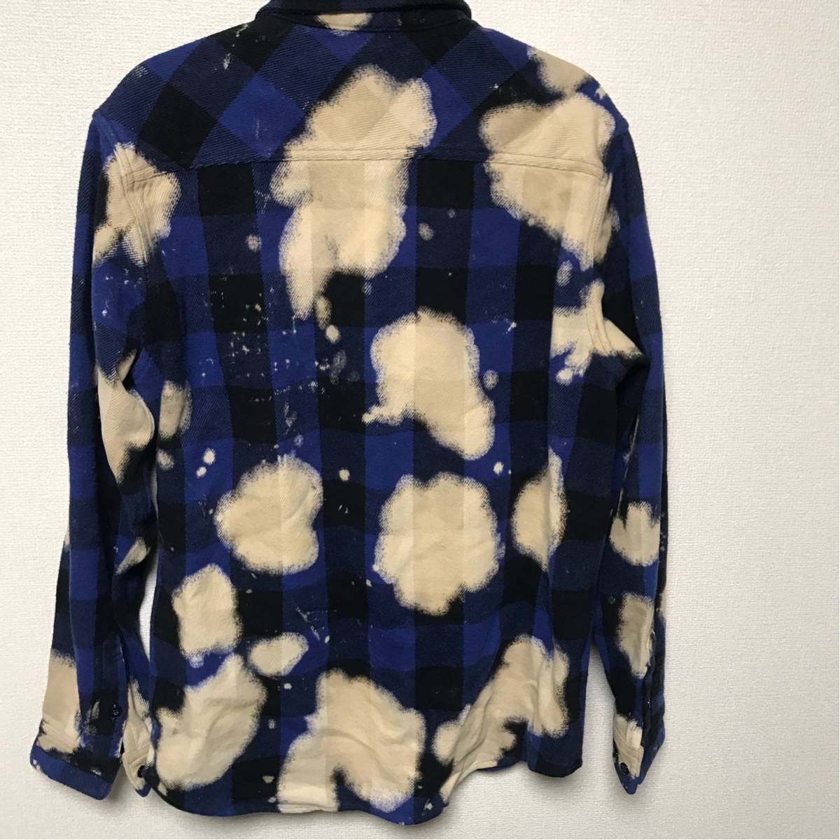 supreme名作ブリーチバッファローチェックネルシャツ青×黒XL supreme