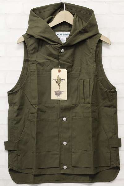 2T3765/新品 ササフラス ツリーチョッパーバドベスト SASSAFRAS Tree Chopper Bud Vest Weeds Poplin SF-151013