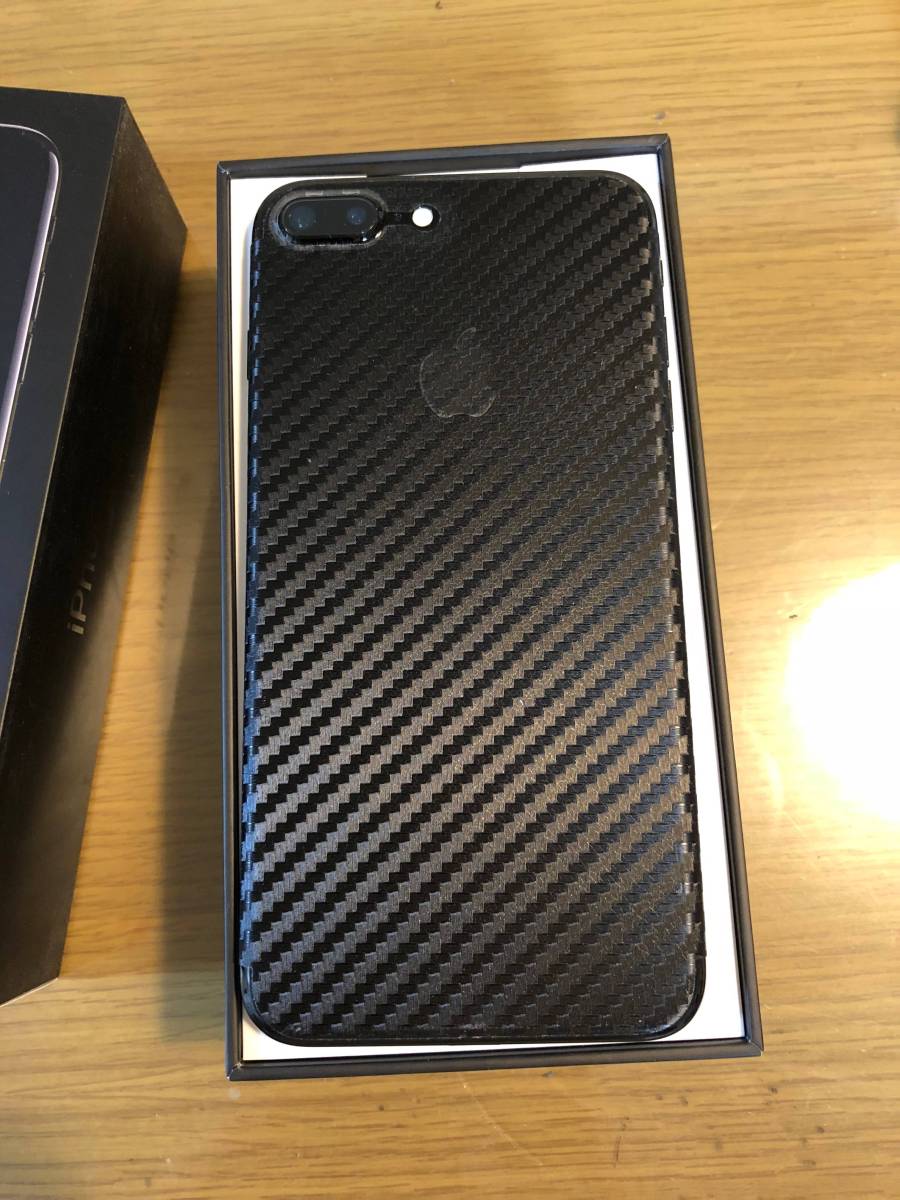 美品 Apple iPhone7 Plus 128GB ジェットブラック au SIMフリー済み 