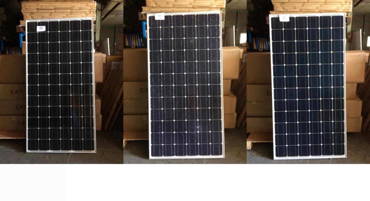 送料無料　ジャンク訳あり品　単結晶　200Wソーラーパネル　3枚セット　合計600W　 太陽光パネル　 ソーラー発電 太陽光発電　自家発電