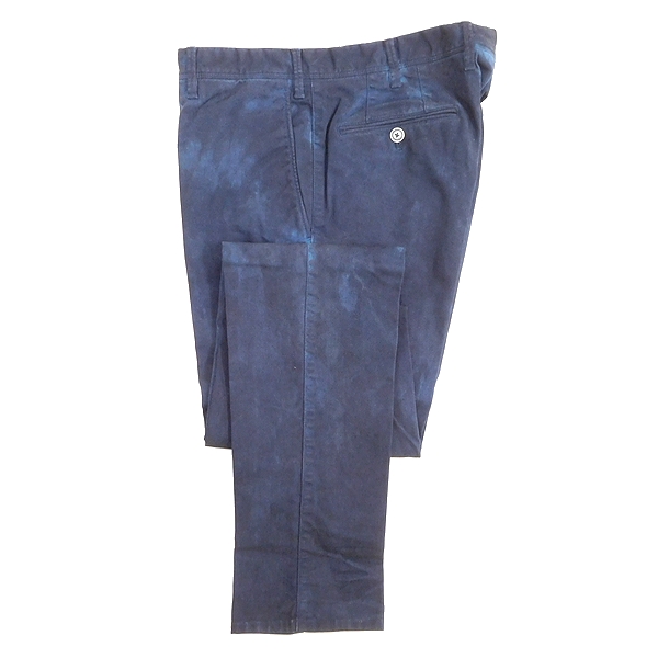 ■定価3.5万 美脚 大人の色気 新品 PT01 ピーティーゼロウーノ FORWARD ストレッチ コットン ムラ染め パンツ スラックス 48 紺 111753ko