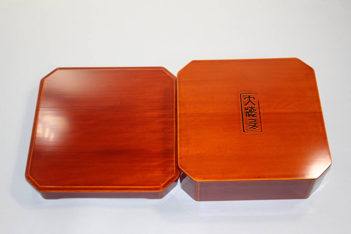 飛騨春慶塗 大徳寺重 5客 重箱 松田善斎(作) 共箱 未使用