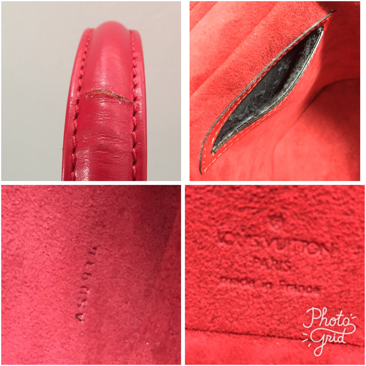 Louis Vuitton カンヌ旧デザインレアエピ　レッド　ヴィンテージ LOUIS ヴィンテージ VUITTON Vuitton カンヌ レッド Louis カンヌ旧