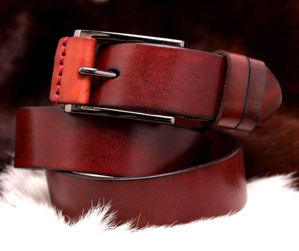 スタイリスト出品◆シンプル/茶肉厚ベルト22F#革ブラウンレザー ※合計6900円以上で送料無料！belt厚みのある品質の高い牛革レザー使用