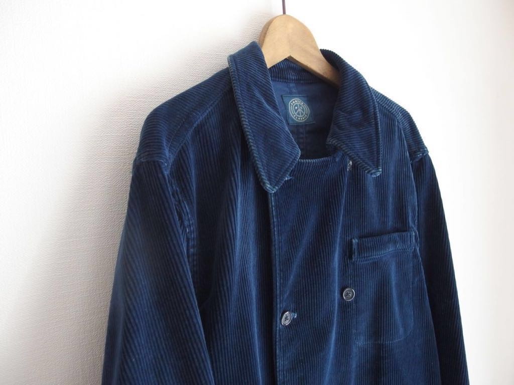 11万 ブリスベンモス ポータークラシック コーデュロイ ジャケット ブルー 美品】PORTER CLASSIC CORDUROY DOUBLE JACKET NAVY M ポーター