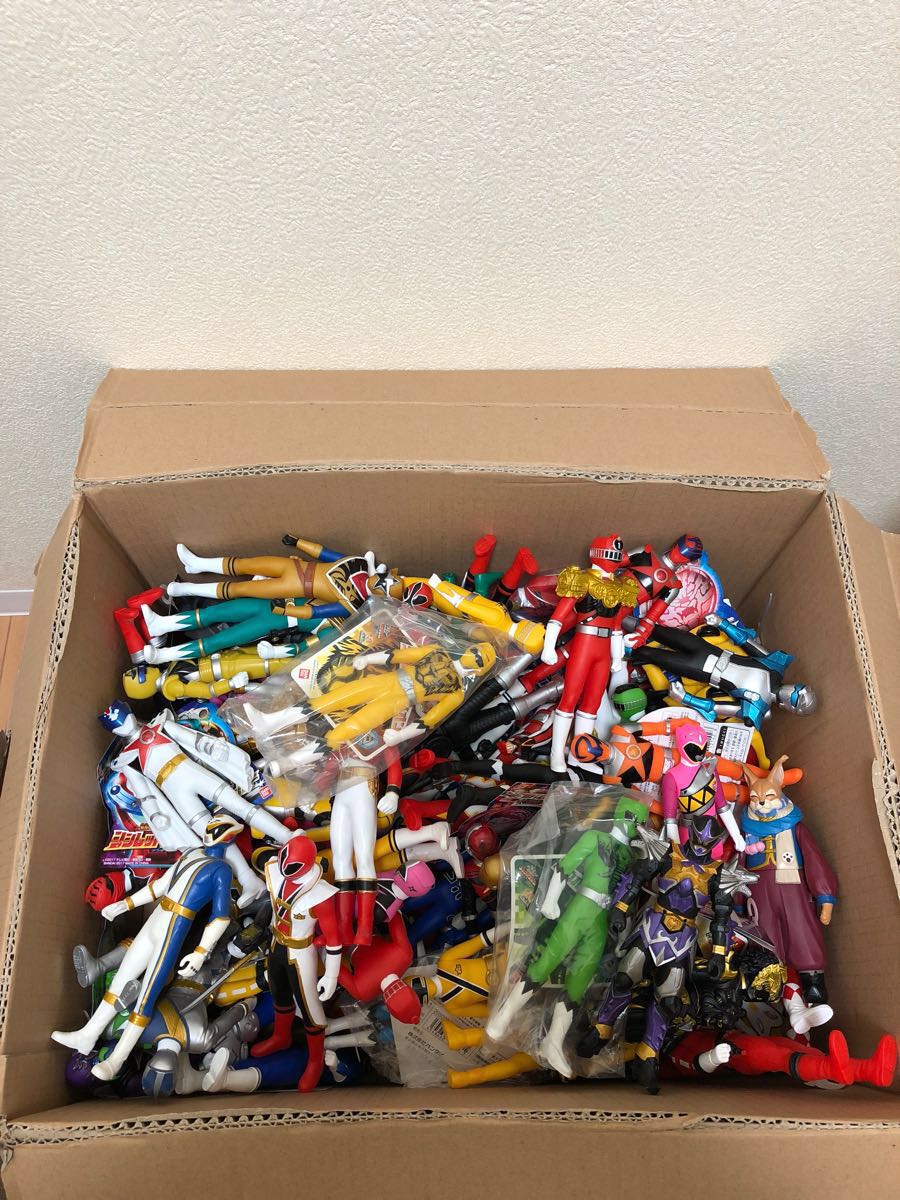 戦隊ヒーローシリーズ ソフビ93体 大量まとめ売り 中古 ジャンク品