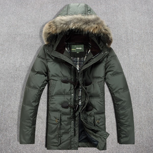 Y11R80レアJEEPメンズ　冬防寒ダウンジャケート緑　L