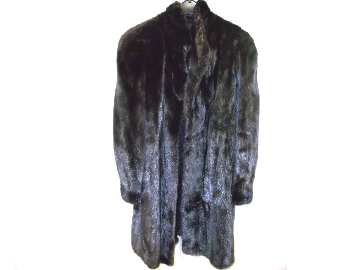 ☆美品☆ NORKA ノルカ ミンク コート 黒系 ブラック系 ロシアンミンク 