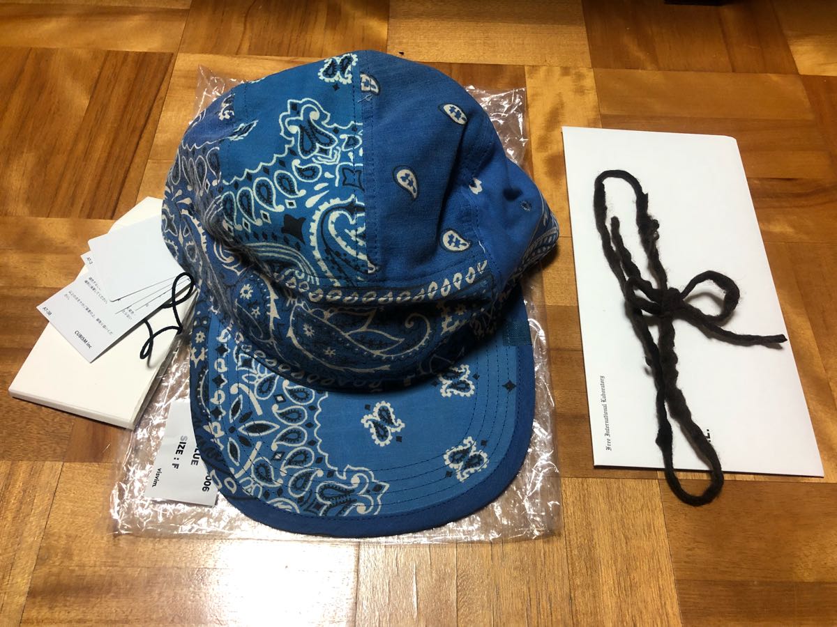 新品 即決 visvim ICT bandana CAMP CAP BLUE 青 Indigo camping