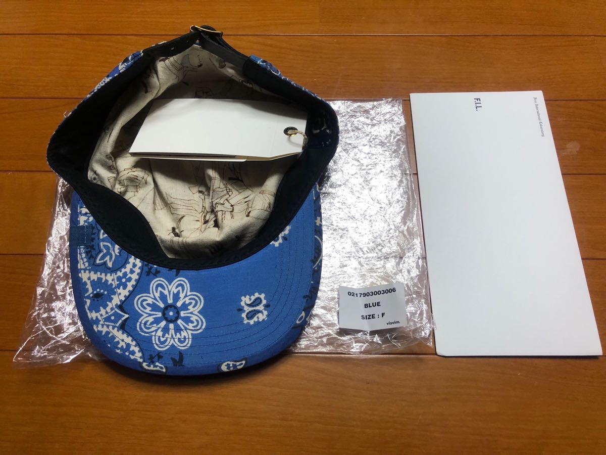新品 即決 visvim ICT bandana CAMP CAP BLUE 青 Indigo camping