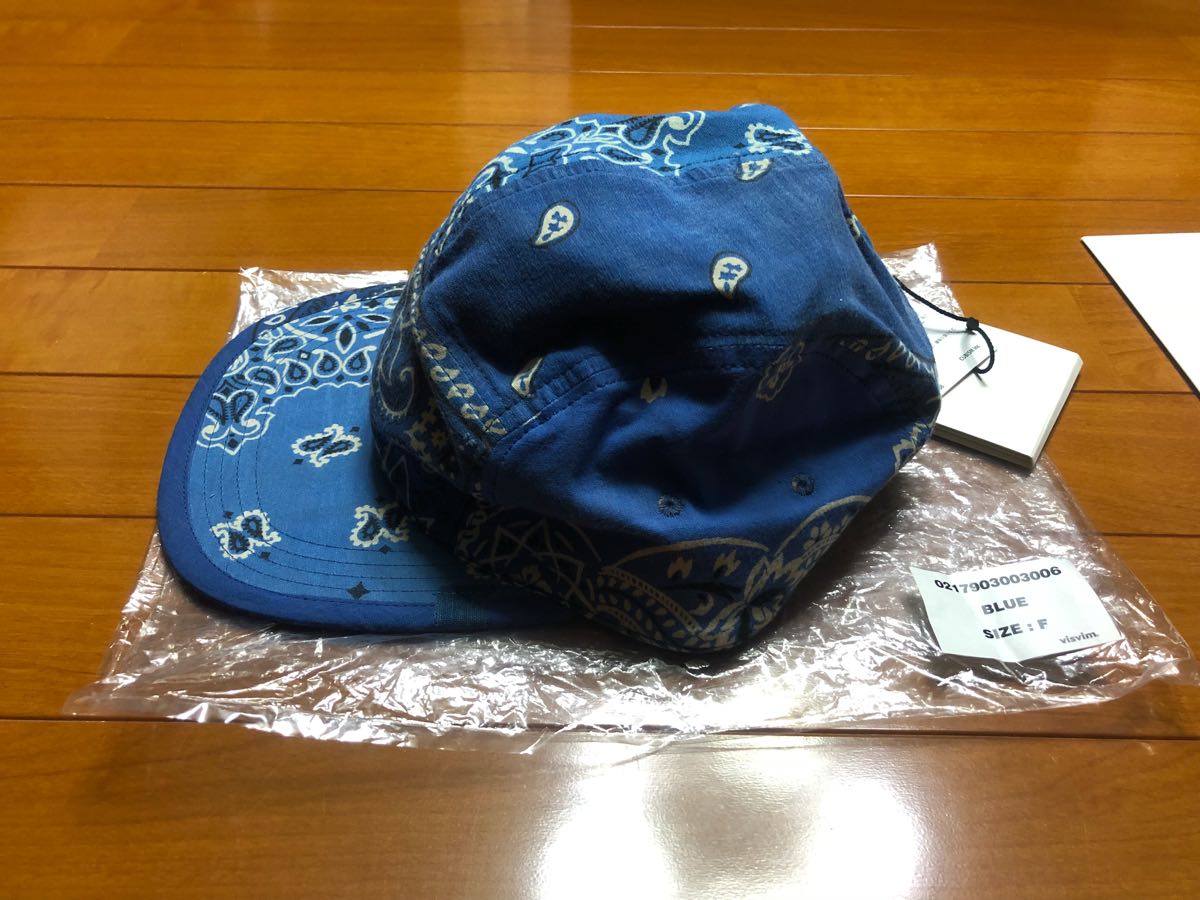 新品 即決 visvim ICT bandana CAMP CAP BLUE 青 Indigo camping
