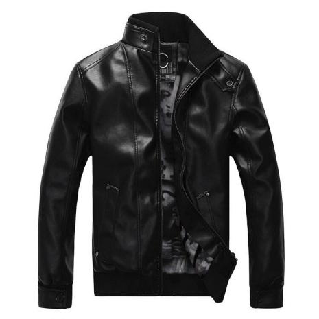 【お得，本物保証】 ミリタリージャケット メンズ レザージャケット ライダースジャケット 厚手 軽くて柔かい 防風 保温 革ジャン ブラック 3XL(XLサイズ以上)｜売買されたオークション情報、yahooの商品情報をア XLサイズ以上