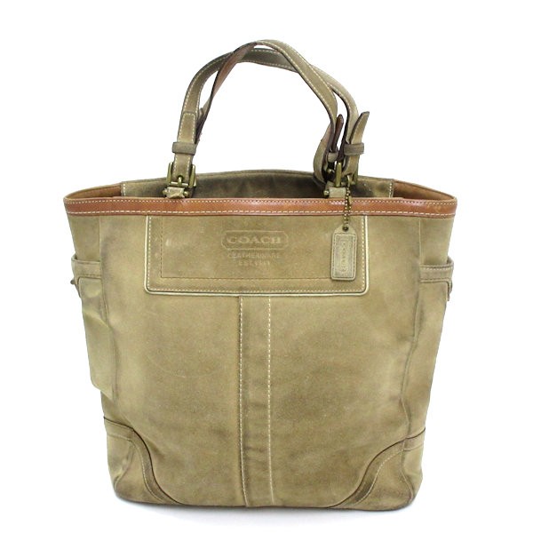 コーチ/COACHスエードレザー/トートバッグ□F05Q-8B04ベージュBAG 