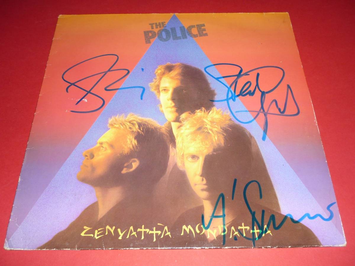 直筆サイン入りレコード THE POLICE ORIGINALSIGNEDVINYLLPALBUMBY