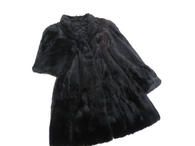 毛並み極美品▽MINK ミンク 逆毛 ヘアアップ 本毛皮 コート 毛質艶 