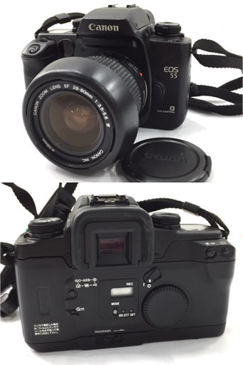 キャノン ニコン フィルムカメラ EOS55 本体 レンズ 28-80mm 1:3.5-5.6 Ⅳ 含む 計4点セット