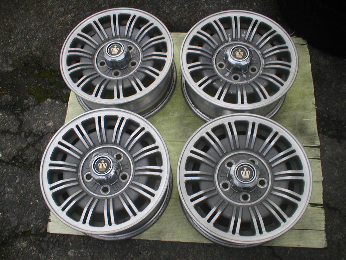 ○○当時物 旧車 トヨタ クラウン 純正アルミホイール 4枚○○(純正品 