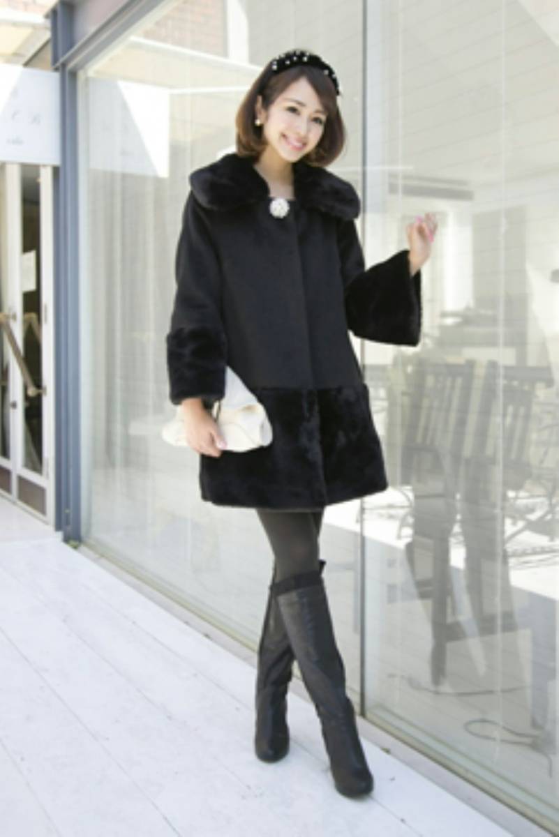 miarmario ミ アルマリオ 2WAY ファーコート 井上晃子 akiki 新品 
