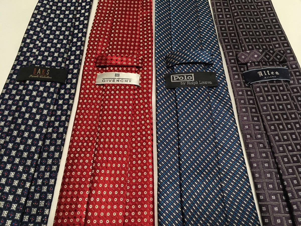 ☆新品同様☆Polo Ralph Laurenラルフローレン/DAKSダックス他/ブランドネクタイ４本セット