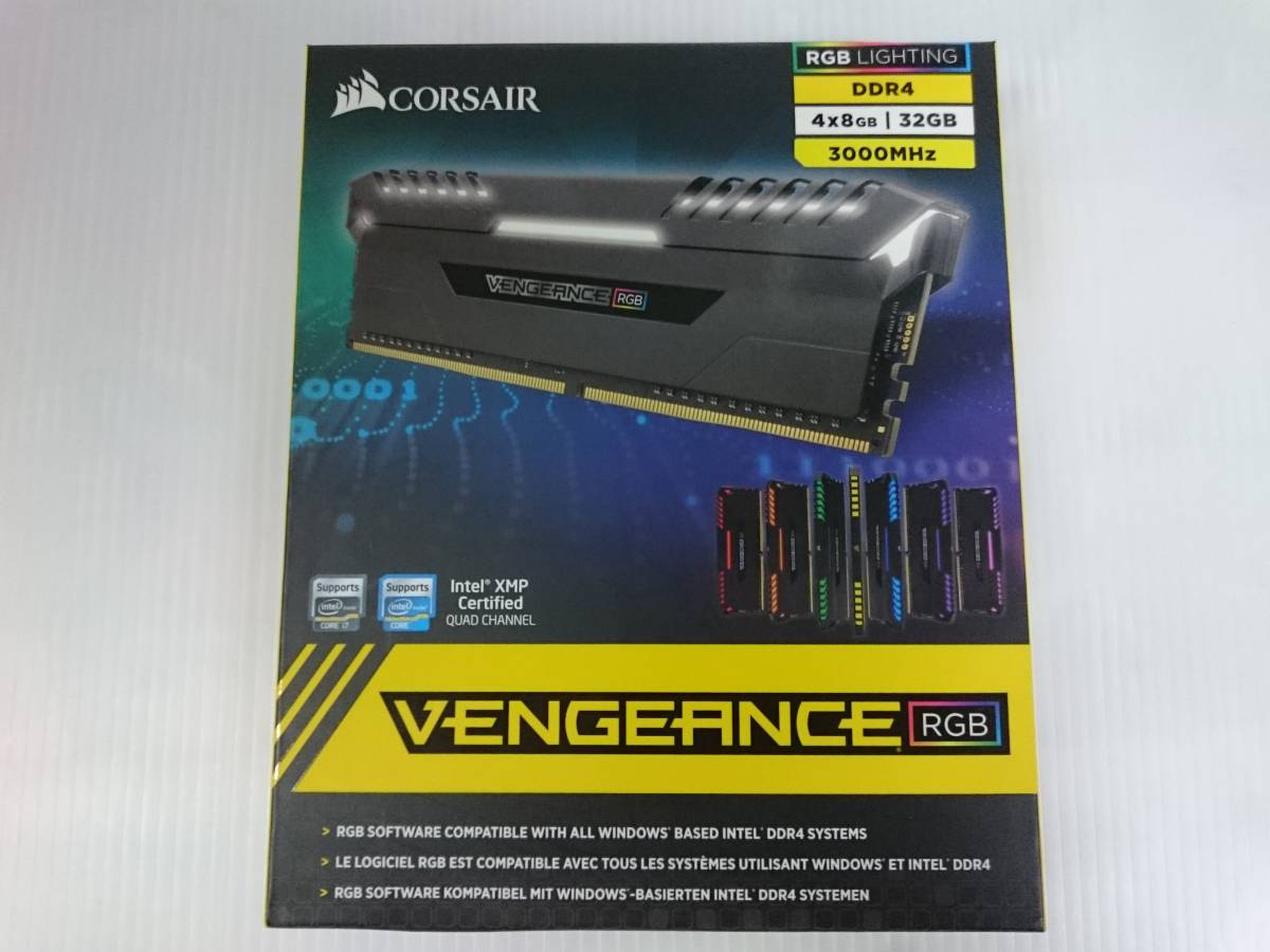 RGB LED コルセア PC4-24000 (DDR4-3000）16GB（8GB×2枚）Vengeance 