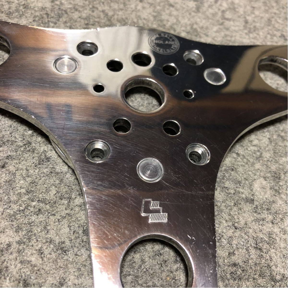 ウッドステアリング レスレストン グランプリ 390mm カラー付き 当時