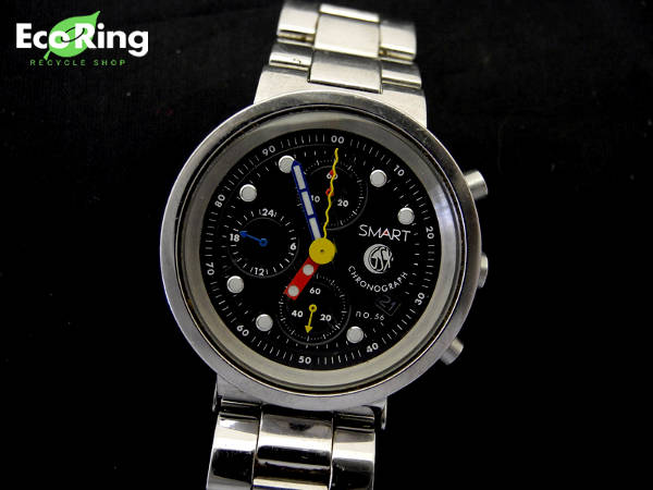 1円 ジャンク品 SMART GSX no.56 クロノグラフ 防水 メンズ腕時計 シルバー色 AI271
