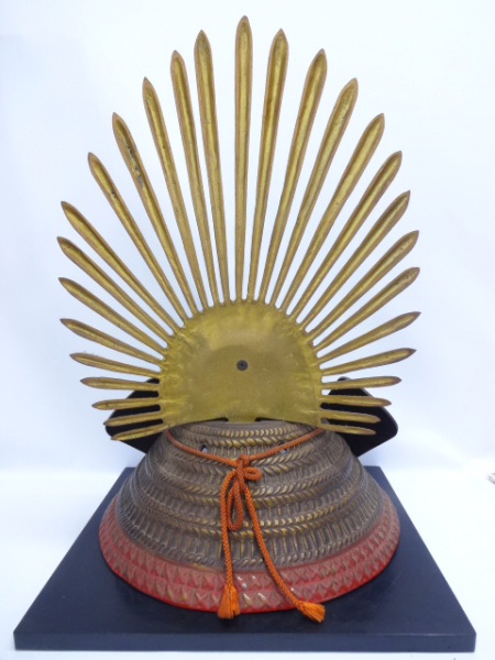 豊臣秀吉兜 太閤秀吉 一の谷馬蘭後立 飾り兜(レプリカ、装飾銃)｜売買