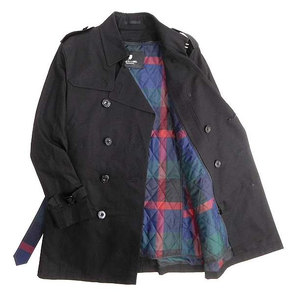 ■定価9.9万 最旬 脱着キルティングライナー 新品 BLACK LABEL CRESTBRIDGE ブラックレーベル 裏地チェック柄 トレンチ コート M 122183yo