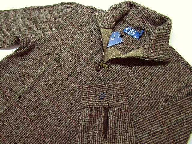 ◆POLOラルフローレン28080.暖かハーフジップハイネック(M)茶/新品◆
