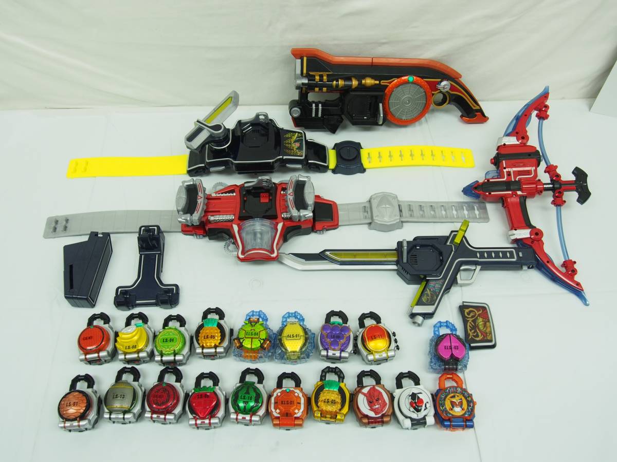 599G　仮面ライダー鎧武 仮面ライダーガイム◆戦極ドライバー ゲネシスドライバー 無双セイバー 大橙丸 ロックシード◆変身ベルト 武器