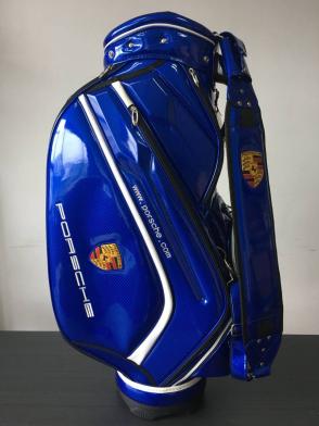 新品 Porsche 着脱可能 ゴルフバッグ 取り外し可 キャディバッグ 青色