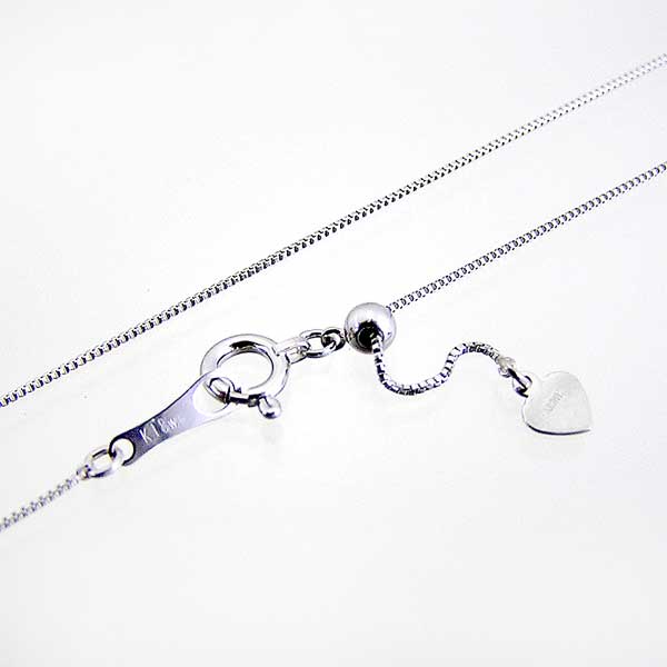 K18WG ベネチアンチェーン 0.6mm幅 45cm/スライド　