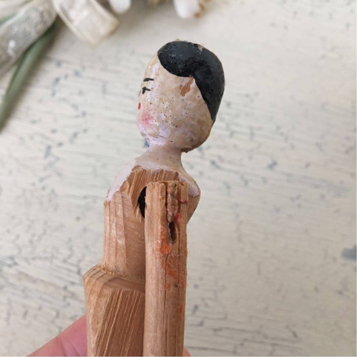 SALE アンティーク ペグドール 木製 人形 フランス イギリス peg doll