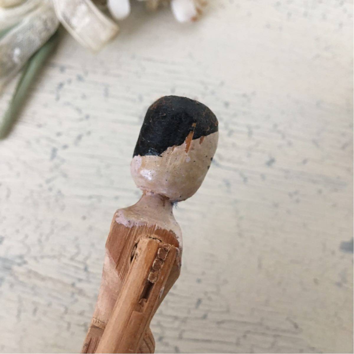 SALE アンティーク ペグドール 木製 人形 フランス イギリス peg doll