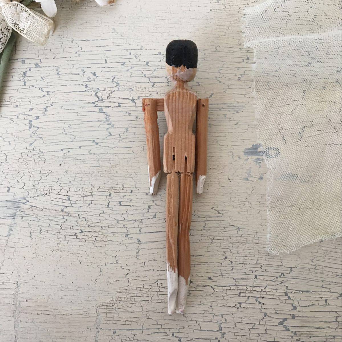 SALE アンティーク ペグドール 木製 人形 フランス イギリス peg doll