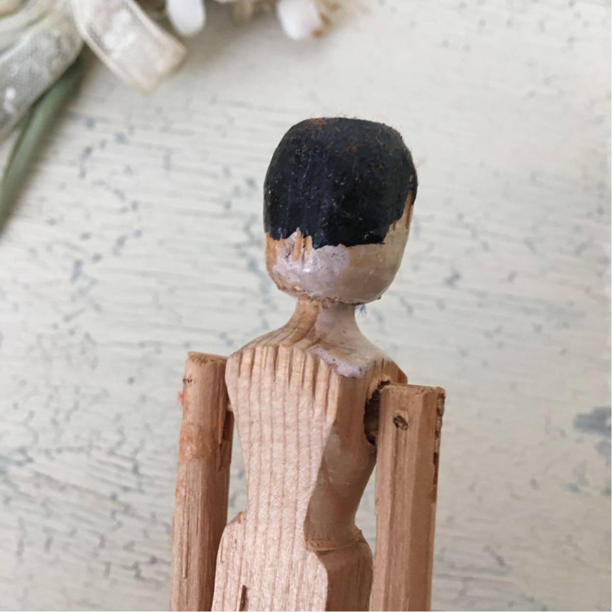 SALE アンティーク ペグドール 木製 人形 フランス イギリス peg doll