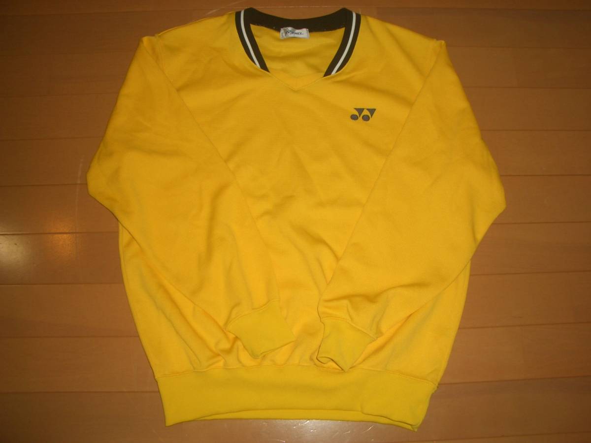 ▼美品です！【 YONEX ヨネックス ユニ Vネック トレーナー イエロー Mサイズ 】テニス・バドミントン_1