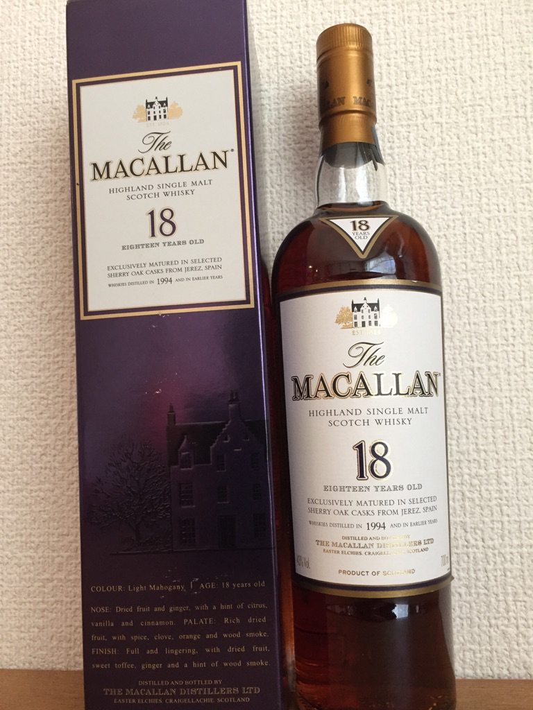 ザ・マッカラン 18年 18年43度700ml1994リリース箱無し シェリーオーク