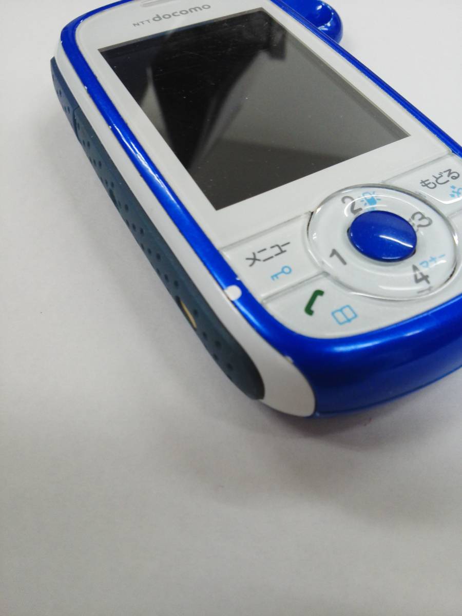 ☆docomo(ドコモ）キッズ携帯・ブルー ALSOK HW-01D 初期化済 利用制限