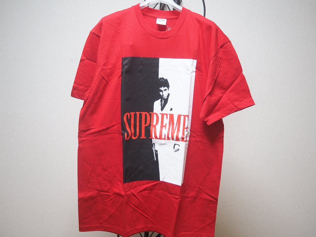 17aw Supreme Scarface Split Tee Red L シュプリーム tシャツ 新品未
