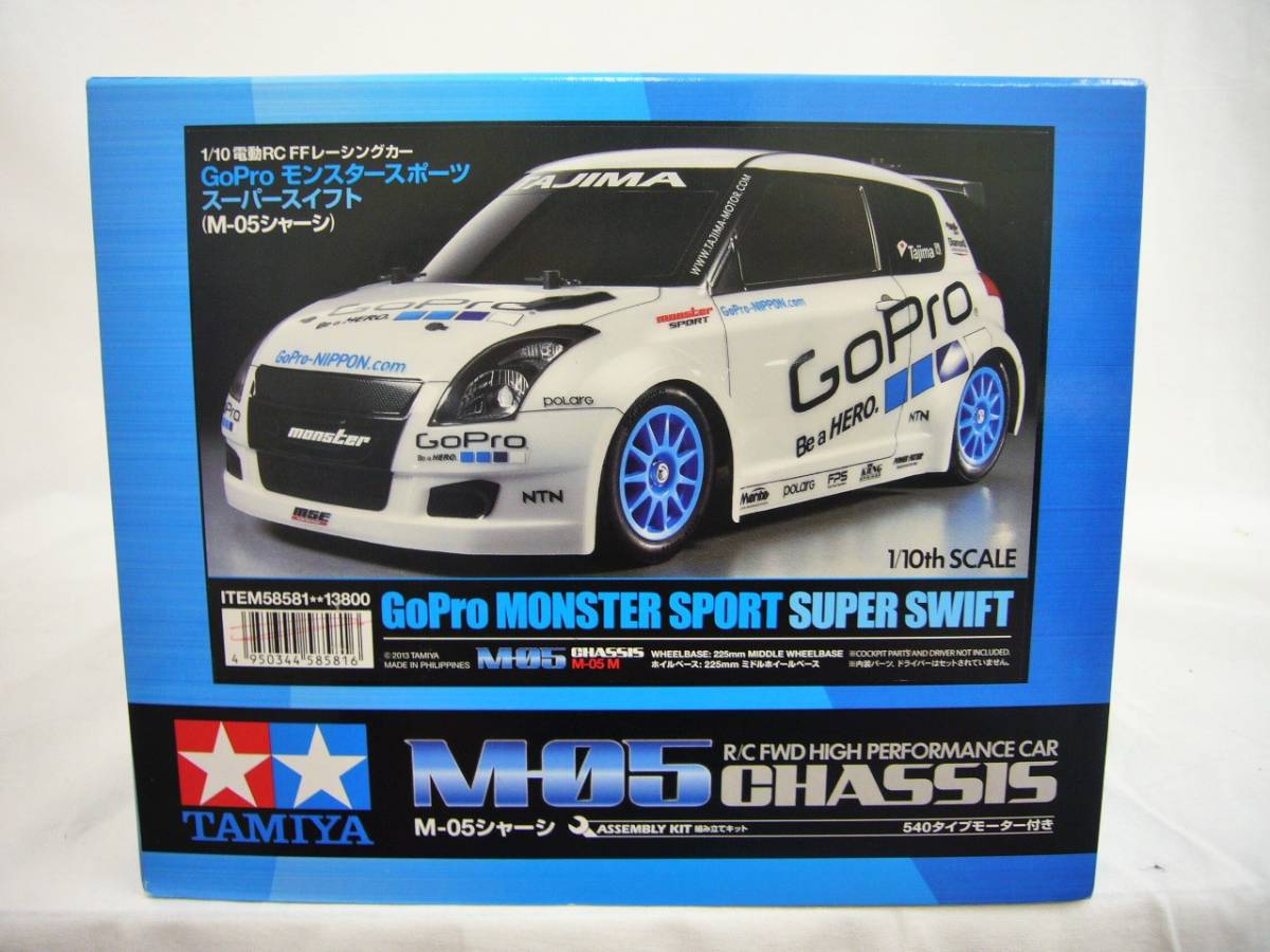 タミヤ 1/10 RC GoPro モンスタースポーツ スーパースイフト 新品TAMIYAタミヤ1/10 GoPro モンスタースポーツ スーパースイフト（M