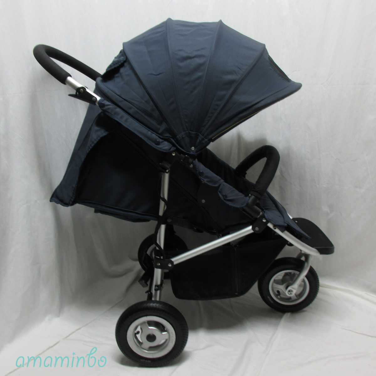 送料無料☆美品☆エアバギー ココ スタンダード AirBuggy ベビーカー インディゴグレー_4