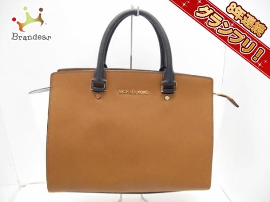  マイケルコース MICHAEL KORS バッグ ハンドバッグ レザー ブラウン&times;白&times;黒(その他)｜売買されたオークション情報、yahooの商品情報をアーカイブ公開 - オークファン その他