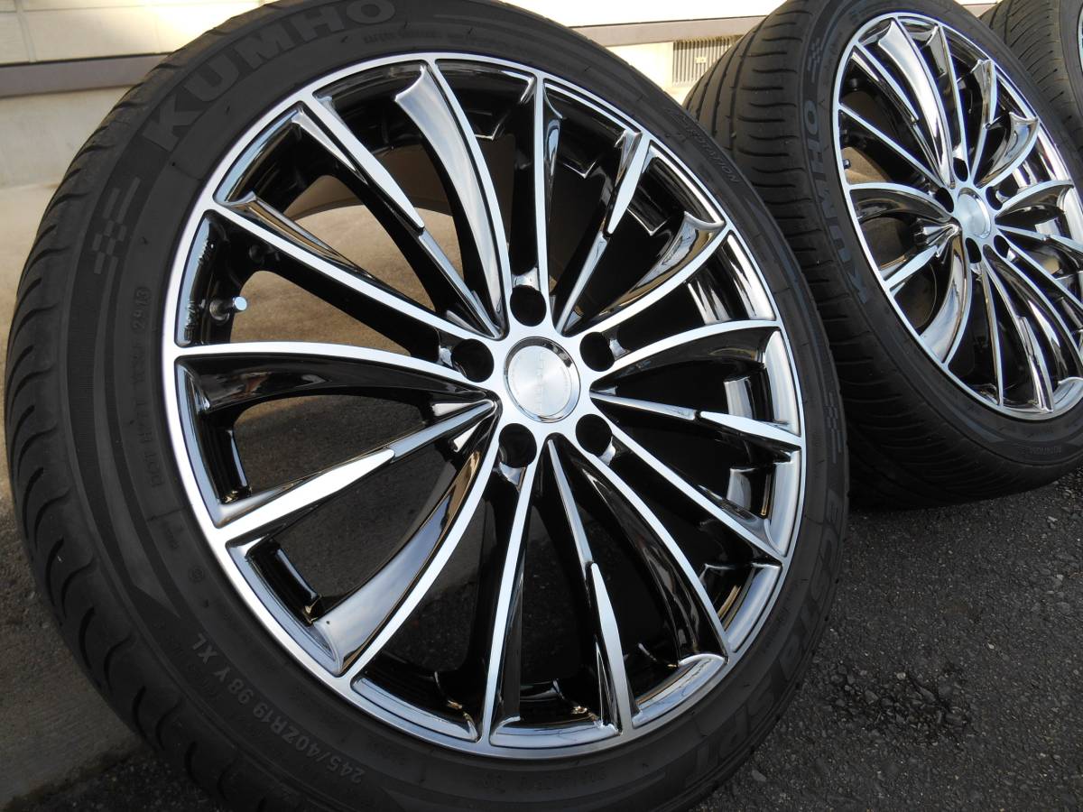 19インチ8.0J+43 245/40R19 アルファードエスティマなどに、中古美品