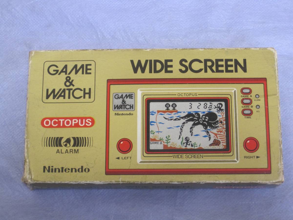 ☆ゲームウォッチ「 オクトパス 」箱説付き 当時物 任天堂 OC-22