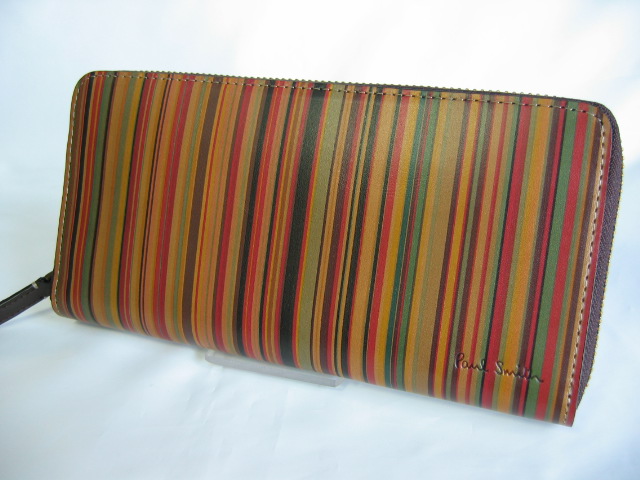 ポールスミス ポールスミス ヴィンテージマルチストライプ長財布・新品