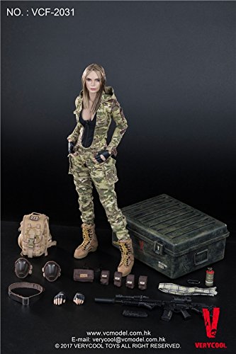 ベリークール VeryCool フィギュアブラックMC迷彩女性兵士ヴィッラ