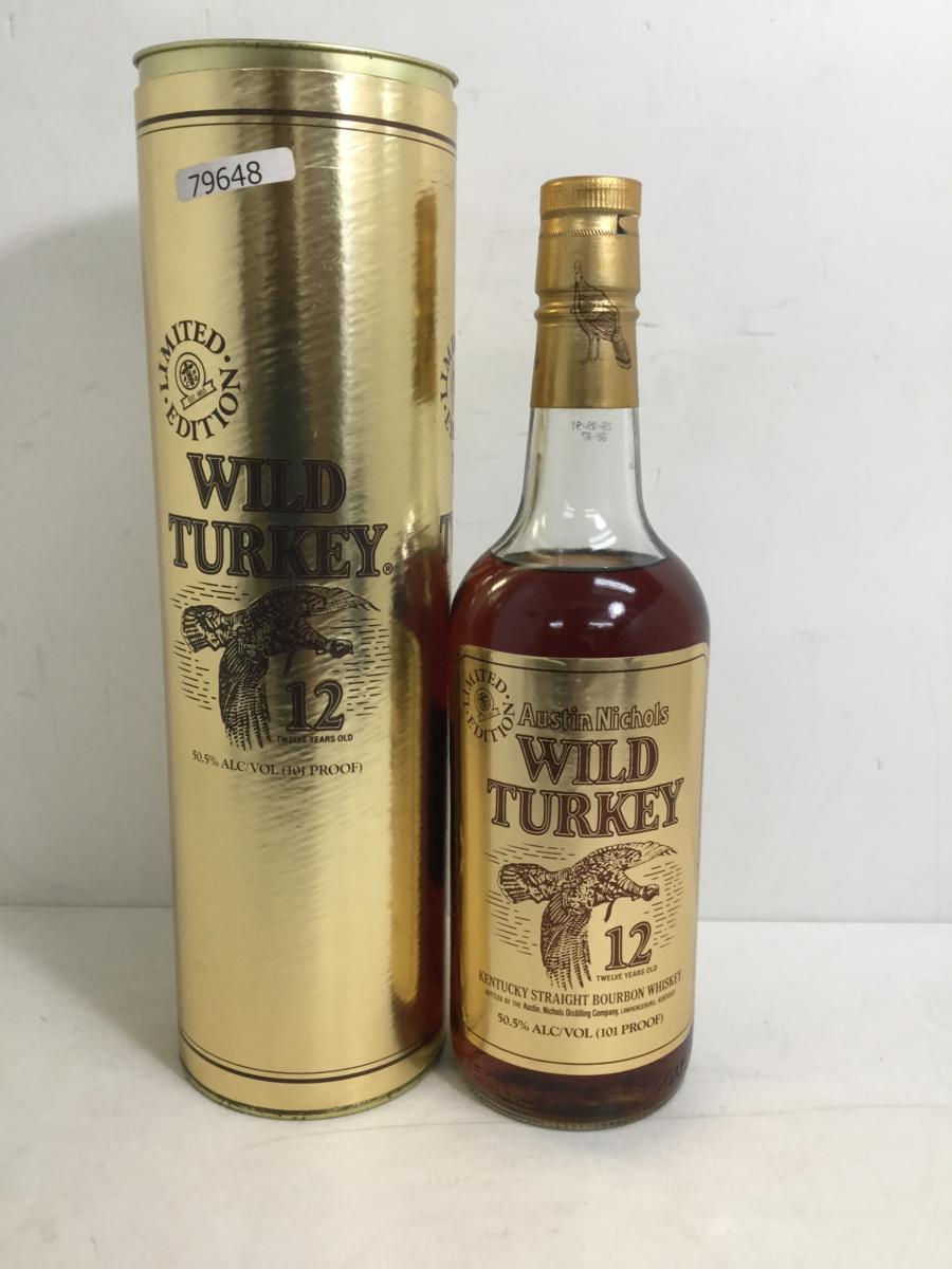 ♪古酒♪ WILD TURKEY ワイルドターキー 12年 ゴールド ラベル 飛翔 750ml 50.5％ バーボン 箱付き 未開栓 H 79648