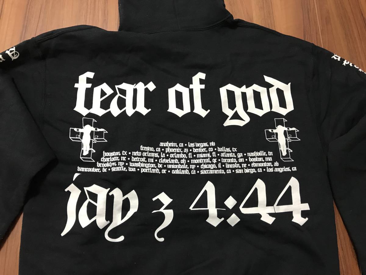 Fear Of God Jay Z 処さ 4:44 Hoodie L パーカー 黒 